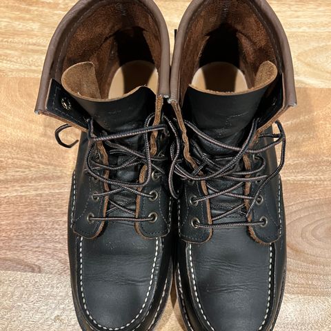 View photo of Red Wing 6-Inch Classic Moc in S.B. Foot Black Prairie