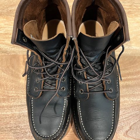 View photo of Red Wing 6-Inch Classic Moc in S.B. Foot Black Prairie