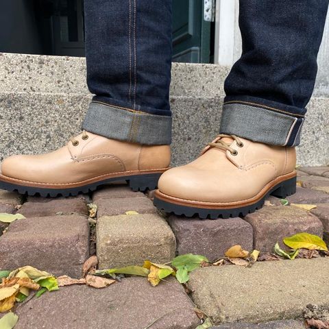 Butts and Shoulders The Worker Boots in Natural Leather