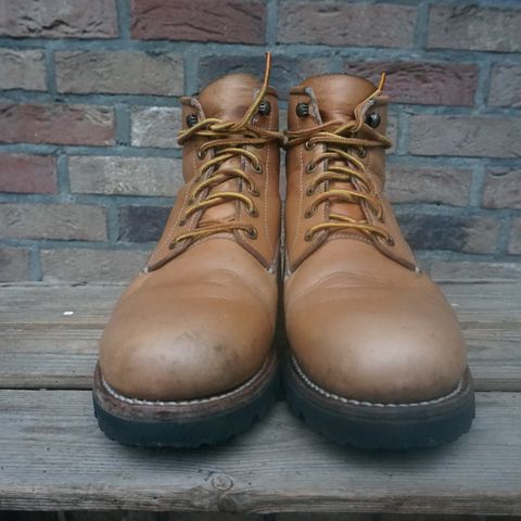 View photo of Butts and Shoulders The Worker Boots in Natural Leather