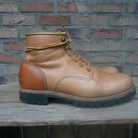 View photo of Butts and Shoulders The Worker Boots in Natural Leather