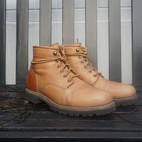 View photo of Butts and Shoulders The Worker Boots in Natural Leather