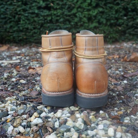 View photo of Butts and Shoulders The Worker Boots in Natural Leather