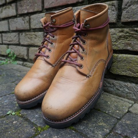 View photo of Butts and Shoulders The Worker Boots in Natural Leather