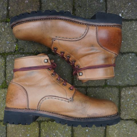 View photo of Butts and Shoulders The Worker Boots in Natural Leather