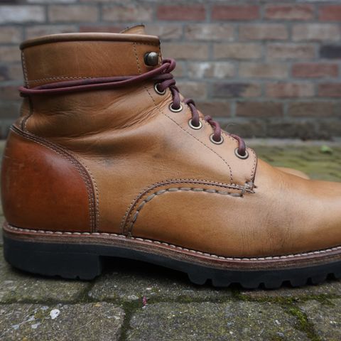 View photo of Butts and Shoulders The Worker Boots in Natural Leather