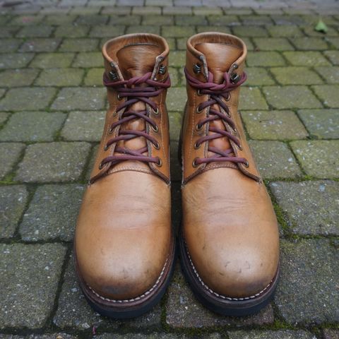 View photo of Butts and Shoulders The Worker Boots in Natural Leather