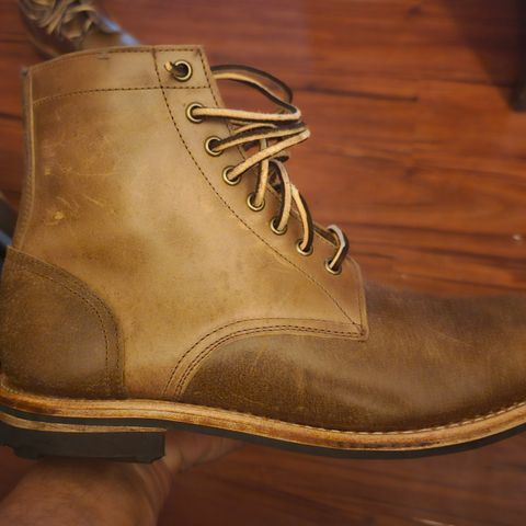 Oak Street Bootmakers Field Boot in Maryam Natural Reverse Horsebutt