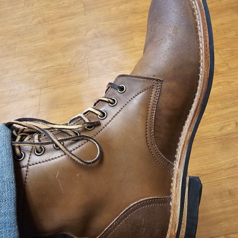 Oak Street Bootmakers Field Boot in Maryam Natural Reverse Horsebutt