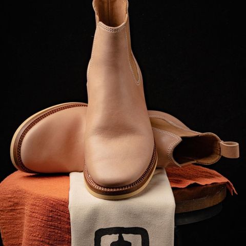 Flame Panda Wholecut Chelsea in Tochigi Natural Cowhide