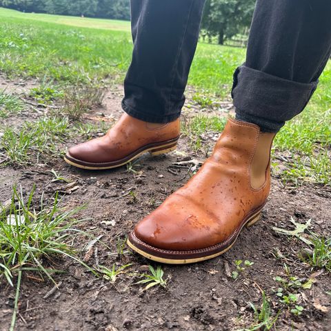 Flame Panda Wholecut Chelsea in Tochigi Natural Cowhide