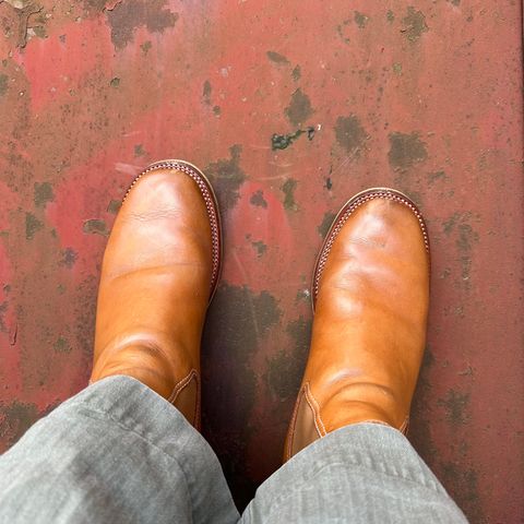 Flame Panda Wholecut Chelsea in Tochigi Natural Cowhide