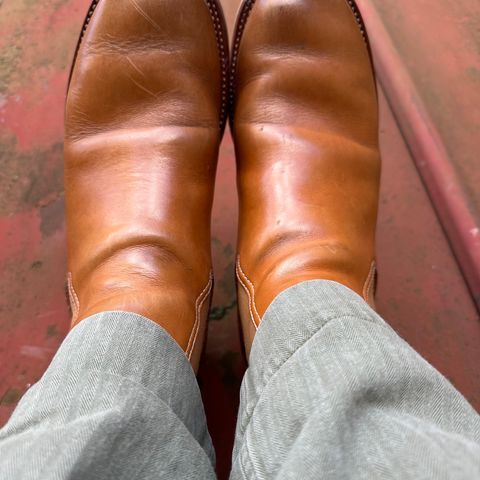 Flame Panda Wholecut Chelsea in Tochigi Natural Cowhide