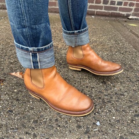 Flame Panda Wholecut Chelsea in Tochigi Natural Cowhide