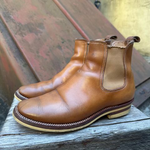 Flame Panda Wholecut Chelsea in Tochigi Natural Cowhide