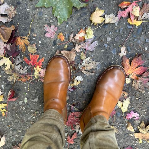 Flame Panda Wholecut Chelsea in Tochigi Natural Cowhide