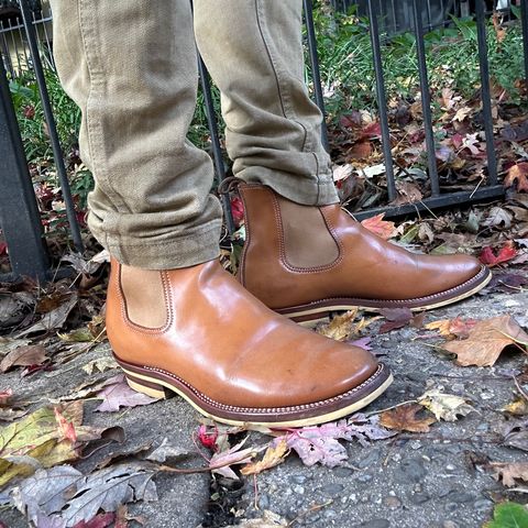 Flame Panda Wholecut Chelsea in Tochigi Natural Cowhide