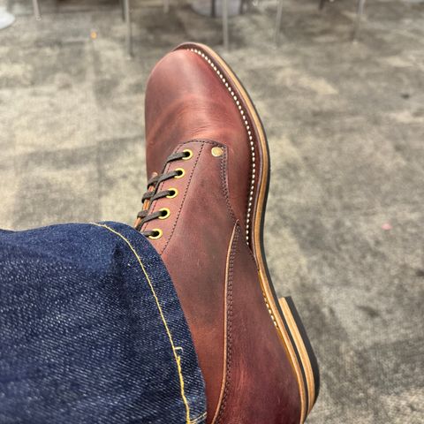 NF Bootmaker Fritz Boot in Tempesti Baku & Horween Tumbled Black Chromexcel