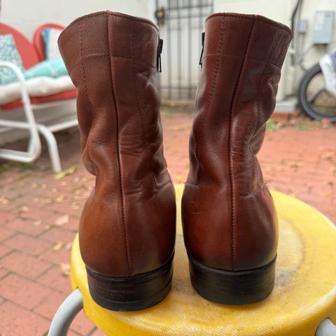 View photo of Alden 470 Plain Toe Boot in Brown Calfskin