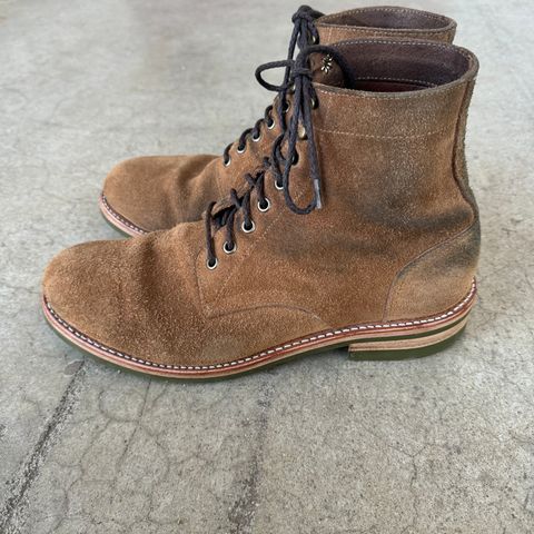 Oak Street Bootmakers Trench Boot in Horween Natural Chromexcel Roughout
