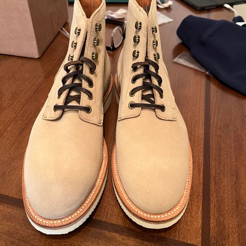 Grant Stone Diesel Boot in C.F. Stead Tan Repello Calf Suede