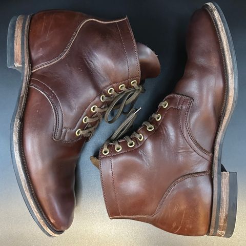 View photo of Viberg Service Boot in Horween Brown Chromexcel