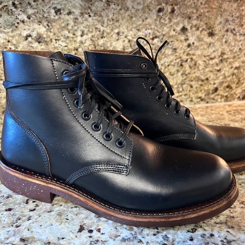 View photo of Oak Street Bootmakers Field Boot in Horween Black Chromexcel