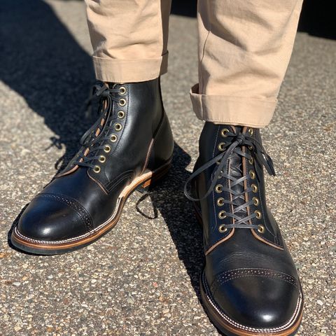 XBXS Land Boots in Horween Black Chromexcel
