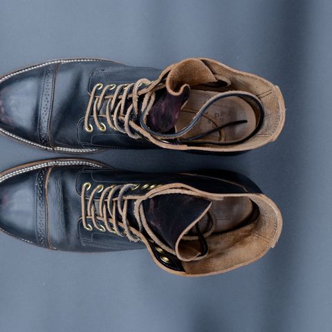 XBXS Land Boots in Horween Black Chromexcel