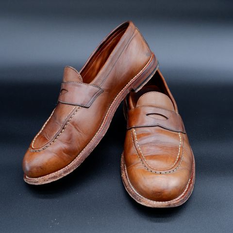 Grant Stone Traveler Penny in Horween Dune Chromexcel