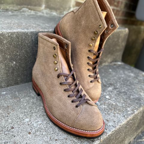 View photo of Jakkrabbits Monkey Boot in Horween Natural Chromexcel Roughout