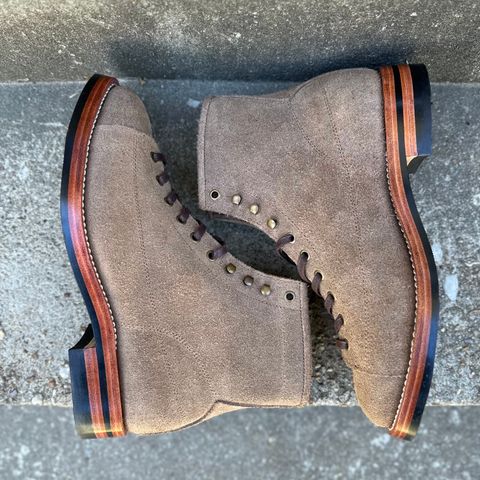 View photo of Jakkrabbits Monkey Boot in Horween Natural Chromexcel Roughout