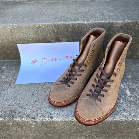 View photo of Jakkrabbits Monkey Boot in Horween Natural Chromexcel Roughout