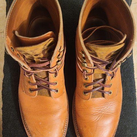 View photo of Grant Stone Diesel Boot in Horween Tan Essex