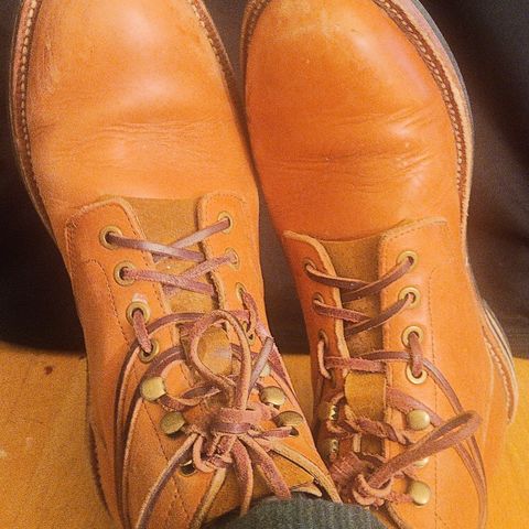 View photo of Grant Stone Diesel Boot in Horween Tan Essex