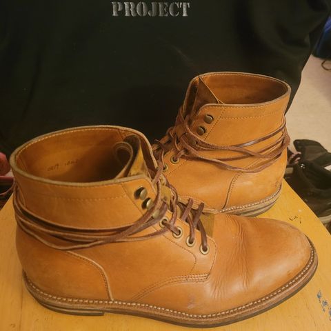 View photo of Grant Stone Diesel Boot in Horween Tan Essex