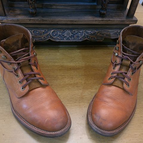 View photo of Grant Stone Diesel Boot in Horween Tan Essex