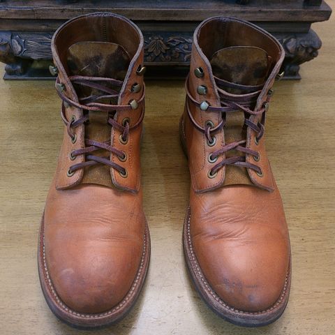 View photo of Grant Stone Diesel Boot in Horween Tan Essex