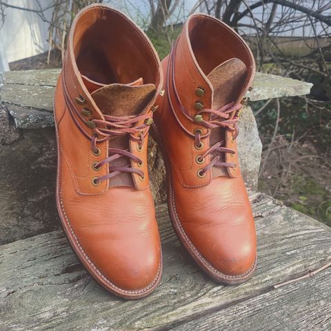 View photo of Grant Stone Diesel Boot in Horween Tan Essex