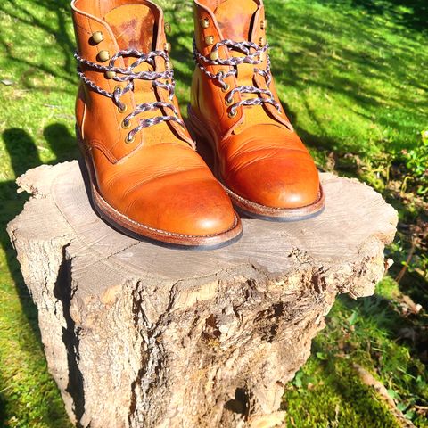 View photo of Grant Stone Diesel Boot in Horween Tan Essex