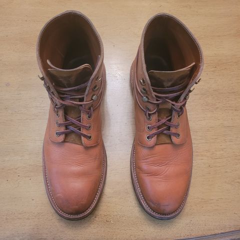 View photo of Grant Stone Diesel Boot in Horween Tan Essex