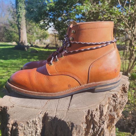 View photo of Grant Stone Diesel Boot in Horween Tan Essex