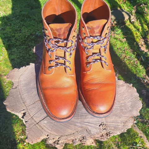 View photo of Grant Stone Diesel Boot in Horween Tan Essex