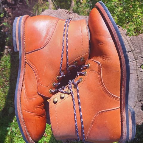 View photo of Grant Stone Diesel Boot in Horween Tan Essex