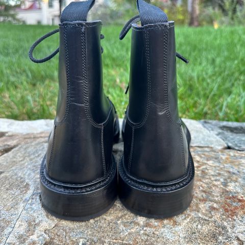 Tricker's Burford Plain Derby Boot in Black Calf
