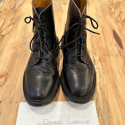 Tricker's Burford Plain Derby Boot in Black Calf