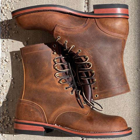 Nicks Officer in Horween Orange Predator