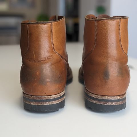 View photo of Viberg Service Boot in Shinki Beige Pony Latigo Horsehide