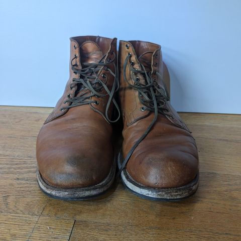 View photo of Viberg Service Boot in Shinki Beige Pony Latigo Horsehide