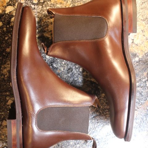 Meermin Chelsea Boot in Du Puy Brown Box Calf